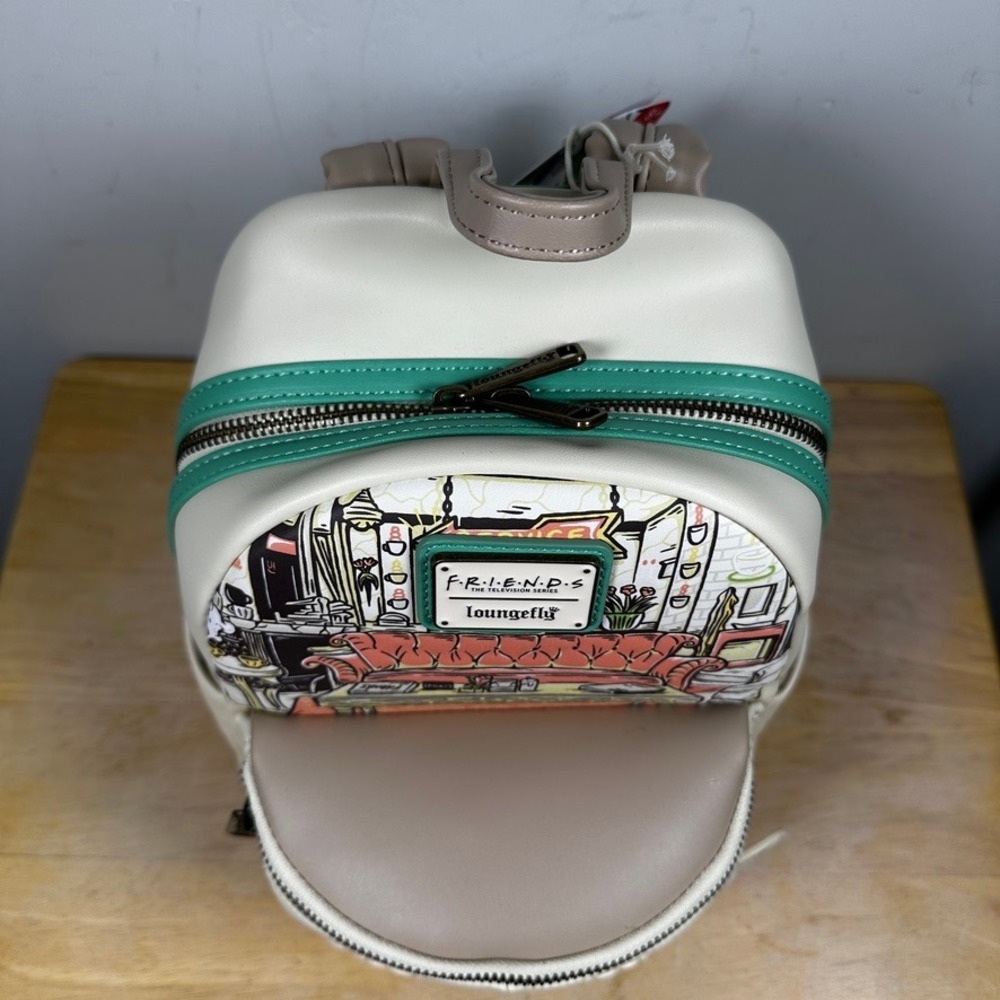 Loungefly WB Friends Central Perk Mini Backpack Couch Coffee Shop NWT - Picture 8 of 14